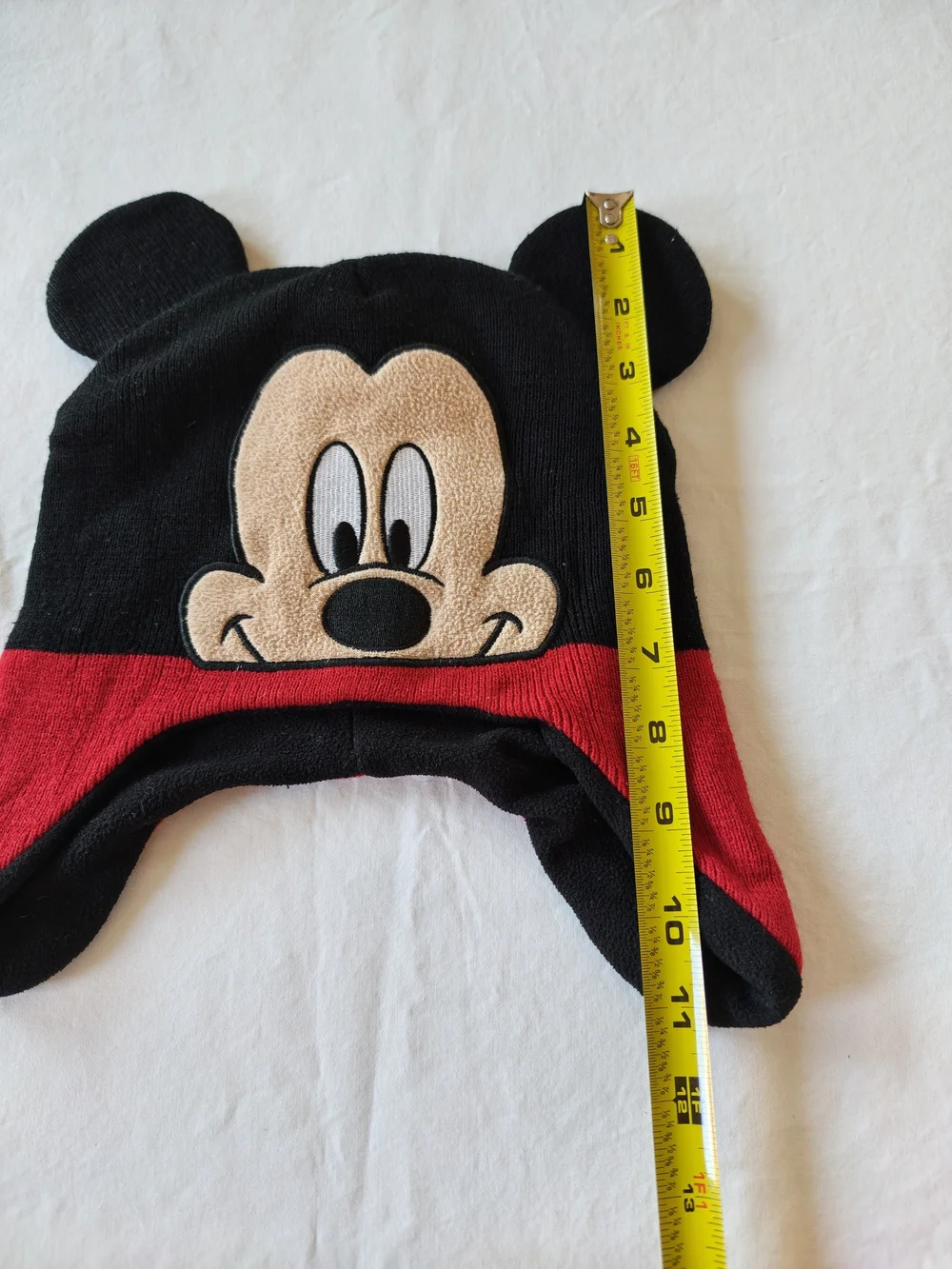 Disney Mickey Mouse Black & Red Earflap Kids Hat